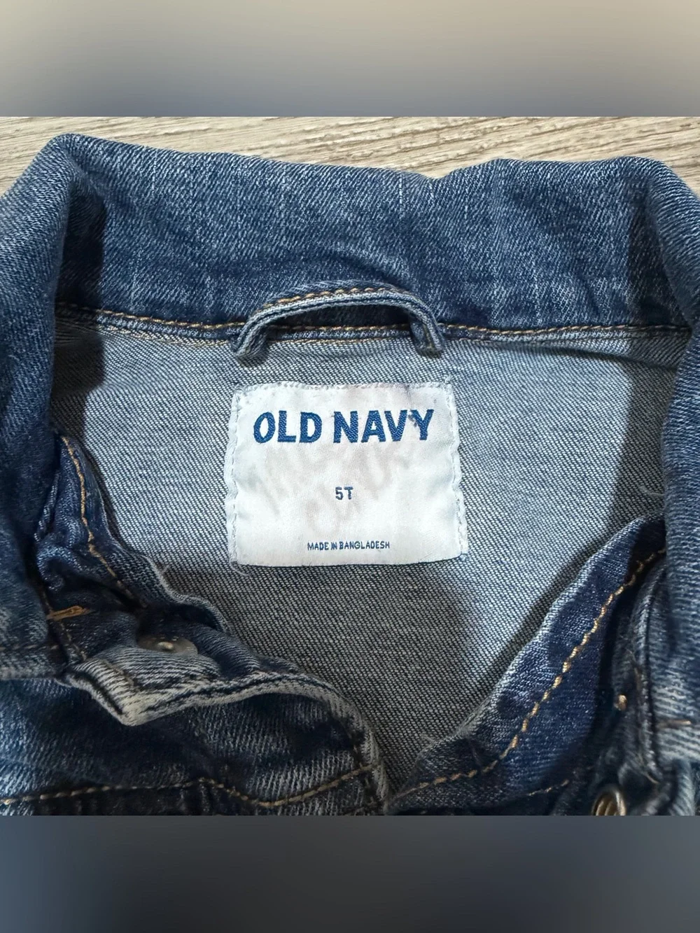 Old Navy Boys Classic Blue Button Front Denim Jacket Size 5T